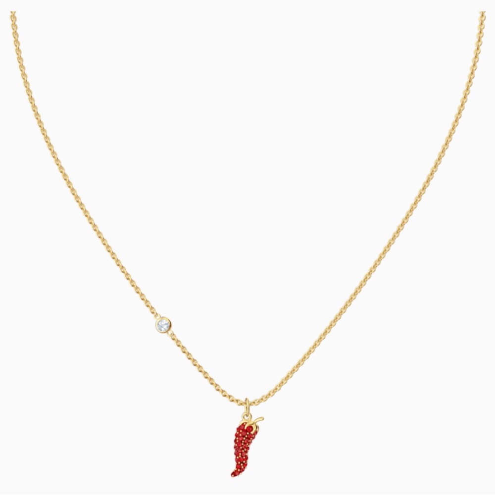 Swarovski Lisabel Pepper Pendant, Red, Gold-tone plated